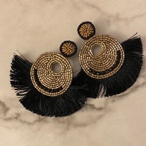 Park Lane Black and Gold Beaded Earrings